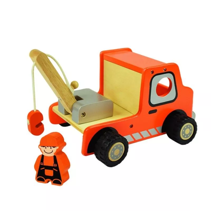 Jouets en bois Dépanneuse Orange - camion en bois - I'm Toy