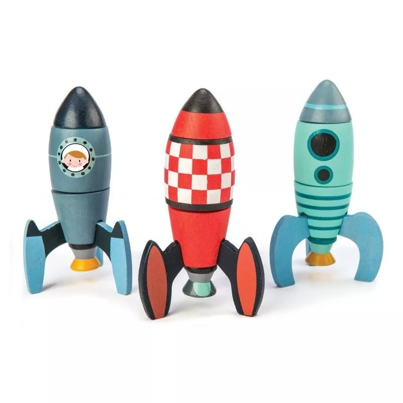 Jouet en bois Construction de fusées - Jouets en bois - Tender Leaf Toys