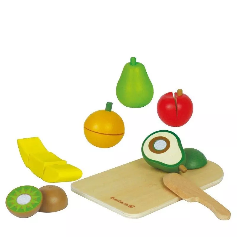 Fruits et légumes à découper - dinette en bois - Djeco 