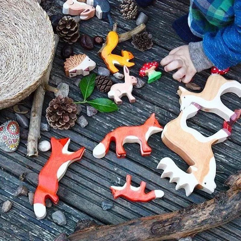 Figurine en bois Animaux de la ferme Coq - Jouets en bois - Holztiger