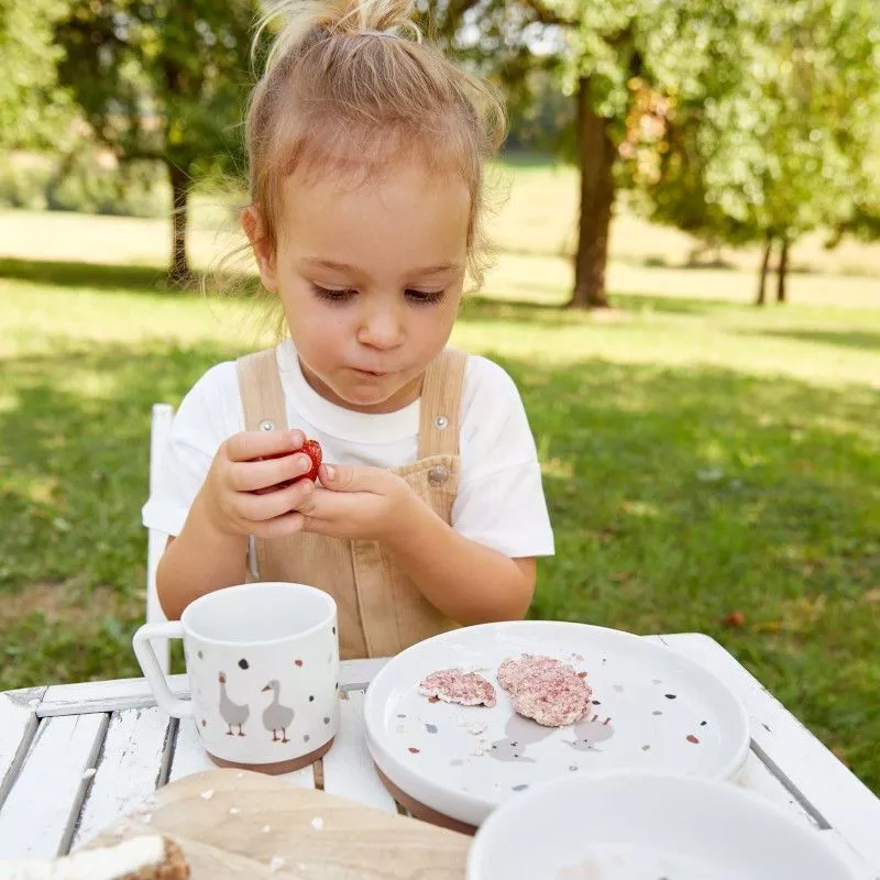 Coffret Vaisselle Bébé en porcelaine Tiny Farmer Mouton & Oie- Repas bébé -  Lässig